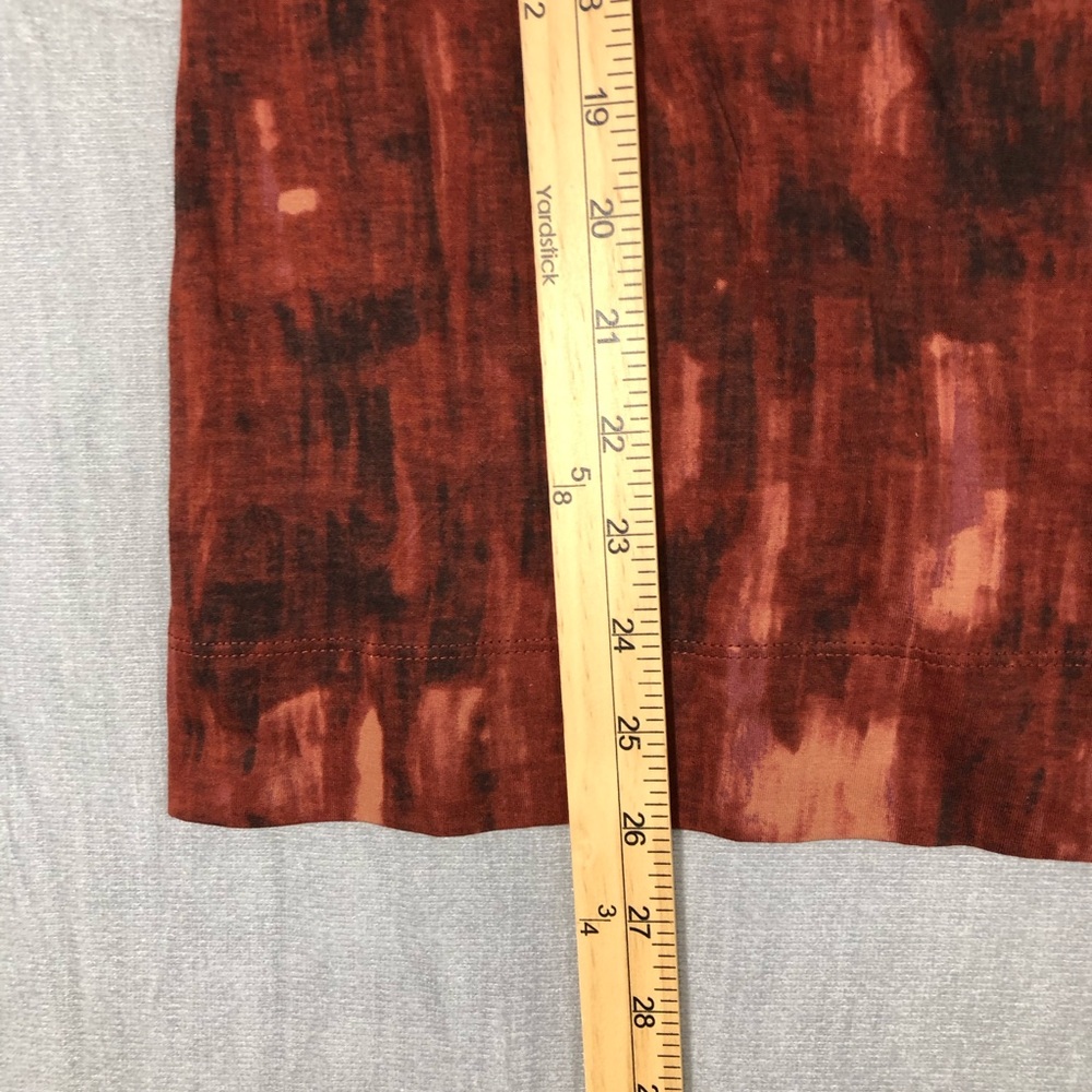 Simply Vera Wang Women’s Short Sleeve Top Printed Frame Orange XS/S available - Picture 9 of 11